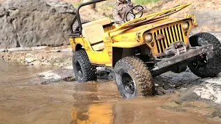 Rc car | 1/6 Jeep Willys x3 Off road Adventure driving #1 / jeep rc group  driving