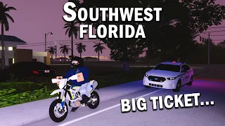 GOT CAUGHT DOING MOTORCYCLE STUNTS... || ROBLOX - Southwest Florida Roleplay