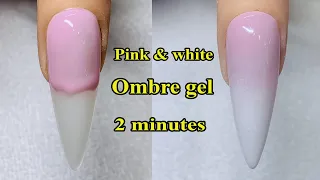 Pink & White Ombre gel - Cách Làm Đơn giản Mà Đẹp