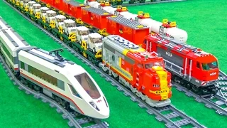 FANTASTIC Lego® trains in motion on a huge layout!