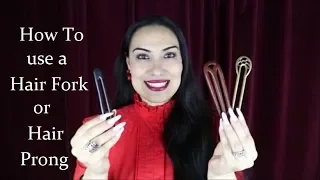 3 Easy Bun Hairstyles Using a Hair Prong 🖤  Hair Fork For Long Hair