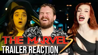 The Marvels First Official Trailer Reaction! | MCU | Brie Larson, Iman Vellani, & Teyonah Parris