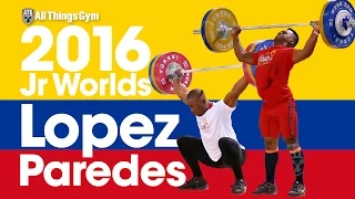 Yeison Lopez (77kg) & Lesman Paredes (94kg) Training Hall 2016 Junior Worlds