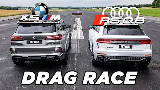 BMW X5M Competition vs. Audi RSQ8 | DRAG RACE | Daniel Abt