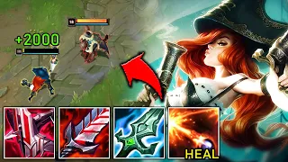 Miss Fortune but I have 200% lifesteal and heal to full on every auto