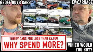 30 cars for £2,000. Why spend more? Feat. EV Carnage.