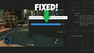 Premiere Pro Exporting encoding stuck at 100% FIXED