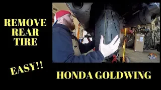 Honda GoldWing Rear Tire Removal EASY