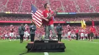 12 year old Aidan Fisher - Kansas City Chiefs National Anthem