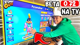 Testei a beta 0.72 na TV gigante - Stumble Guys