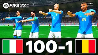 FIFA 23 - MESSI, RONALDO, MBAPPE, NEYMAR, ALL STARS | ITALY 100 - 1 BELGIUM