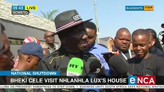 Protest action | Cele visits Nhlanhla Lux's house amid planned shutdown