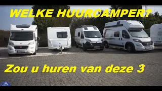 Which one is the best? Compare 3 rental campers.