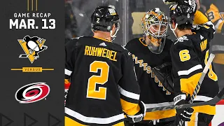 GAME RECAP: Penguins vs. Hurricanes (03.13.22) | 41 Save Effort for Jarry