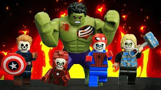 Spider-man Flees From The Zombie Invasion | Lego Stop Motion