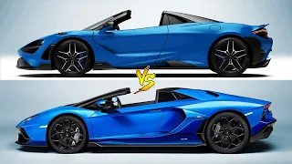 2022 McLaren 765LT Spider VS Lamborghini Aventador LP780-4 Ultimae Roadster