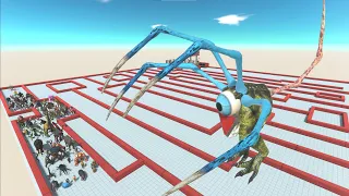 Escape from the Alien Monster - LAST SURVIVOR - ZIGZAG COURSE - Revolt Battle Simulator