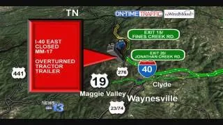 18-Wheeler Accident Closes Stretch of I-40