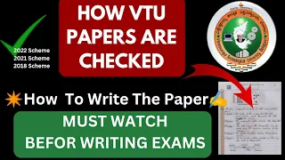 Important Guidlines For Vtu Students |Paper Evaluation |How To Write Paper🧐🔥