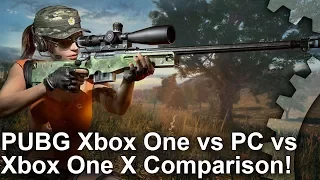 [4K] PUBG: Xbox One vs PC vs Xbox One X Graphics Comparison