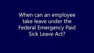 Federal Emergency Paid Sick Leave Act