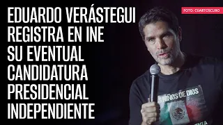 Eduardo Verástegui registra en INE su eventual candidatura presidencial independiente