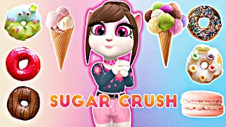 My Talking Angela 2 - Halloween Update | Gameplay - SUGAR CRUSH Event 🍥🍡🍧🍨🍦🍰🍮🍙🍭🍬🍫🍩