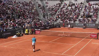 Rafael NADAL - Jérémy CHARDY  ATP Roma COURT LEVEL VIEW