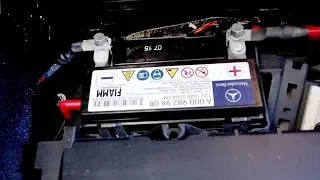 How to replace an Auxiliary battery in the Mercedes CLA250 GLA250