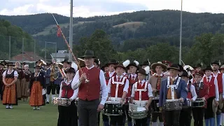 Kärntner Heimatlied und Abschluss „Musik in Bewegung“ – Landesmarschwertung in Kraig 2019