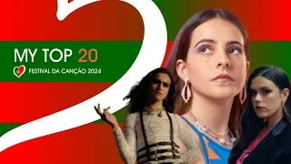 My Top 20 - Festival da Canção 2024 🇵🇹