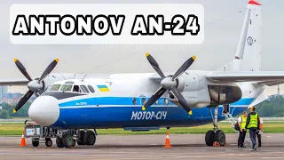 ✈️ Antonov AN-24 | 50 yr. old! | Motor Sich | Kiev - Zaporizhzhia | LET'S FLY 25