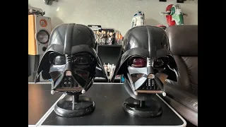 Black Series 2022 Darth Vader Helmet with comparison to the original Black Series Darth Vader Helmet