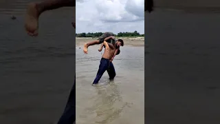 India ka desi WWE fight in river #shorts