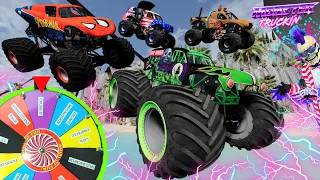 Monster Jam INSANE Racing, Freestyle and High Speed Jumps #12 | BeamNG Drive | Grave Digger