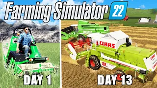 I Spent 24 Hours On A Flat Map With $0... 🚜 Ep. 13 👉 Farming Simulator 2022