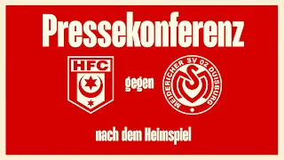 3. Spieltag 2023/24: Hallescher FC - MSV Duisburg | Pressekonferenz nach dem Spiel
