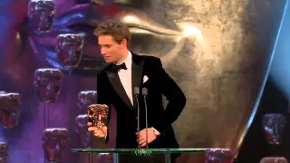 Eddie Redmayne wins a BAFTA Award for The Theory of Everything 2015