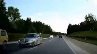 Авария на дороге в Новосибирске 23 12 2014