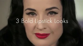 How Dita Von Teese Really Applies Her Famous Red Lip русская озвучка / Красные губы Диты фон Тиз