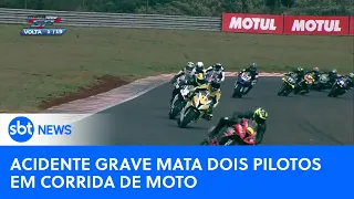 Acidente durante corrida de moto deixa dois pilotos mortos | #SBTNewsnaTV(28/08/23)