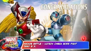 Marvel vs Capcom Infinite - Zero & X vs Ultron Omega End Boss Fight