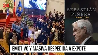 La emotiva y masiva despedida a expdte. Piñera en el ex Congreso | 24 Horas TVN Chile