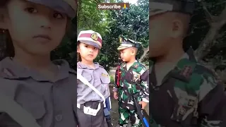 POLISI & TNI Cilik Komando Latihan Pertempuran #shorts #polisi #tni #police #army