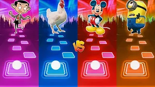 Mr. Bean - Chicken Wing - Mickey Mouse - Minions Banana | Tiles Hop EDM Rush