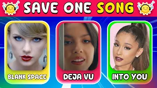 TAYLOR SWIFT Olivia Rodrigo Ariana Grande Music Quiz Test 🎵 Save One Song #1