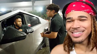 Plaqueboymax reacts to Davis - Picking Up Uber Riders In A CyberTruck