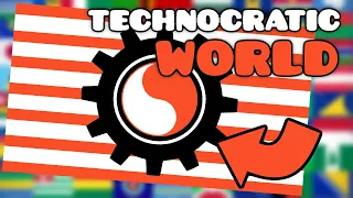 World Flag Animation but every country is Technocratic (with names)!
