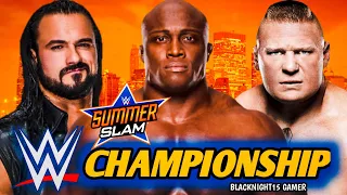 Drew McIntyre vs Bobby Lashley vs Brock Lesnar | WWE Championship | WWE Summerslam 2020 (WWE 2K20)