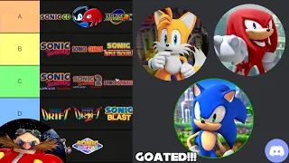 Sonic, Tails, and Knuckles make a Sonic Games Tier List Pt 1
